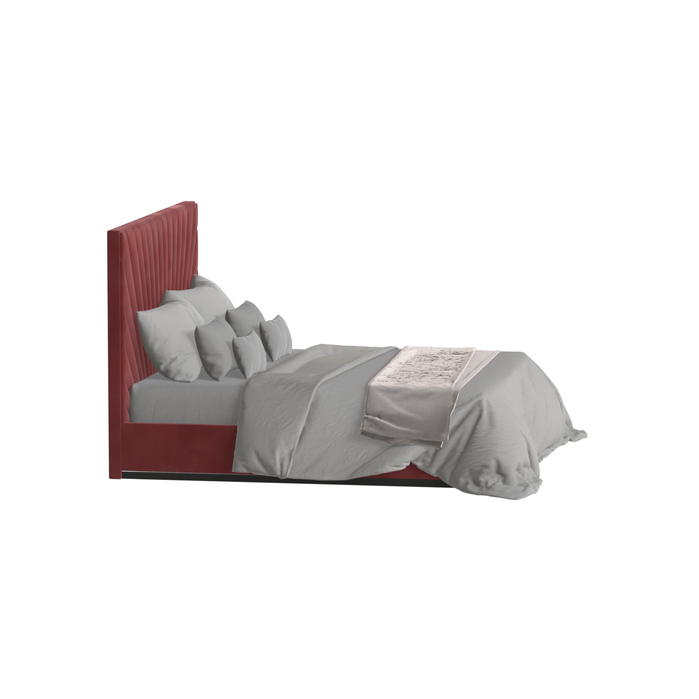 Lucia Bed With High Refined Headboard