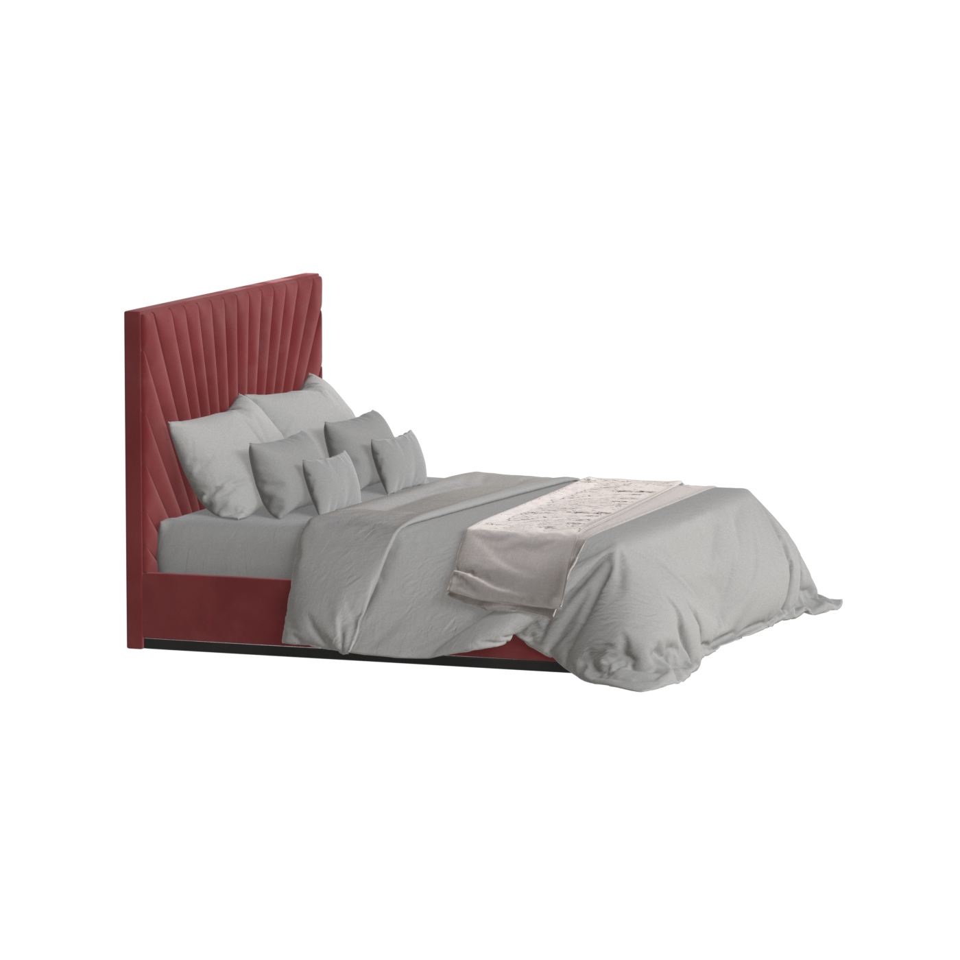 Lucia Bed With High Refined Headboard