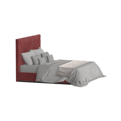 Lucia Bed With High Refined Headboard