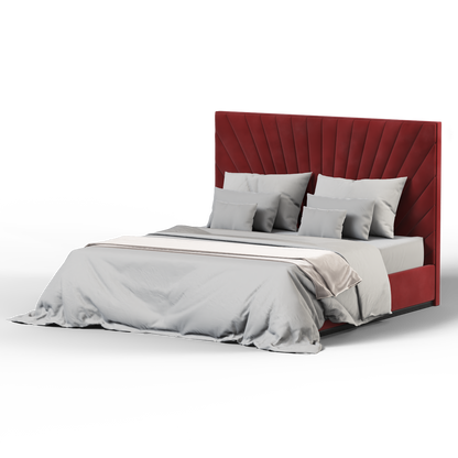 Lucia Bed With High Refined Headboard
