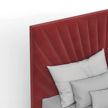 Lucia Bed With High Refined Headboard