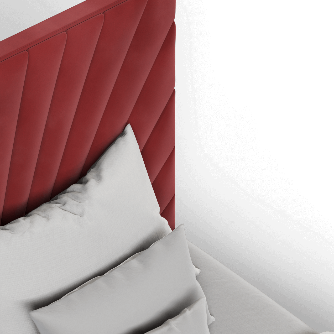 Lucia Bed With High Refined Headboard