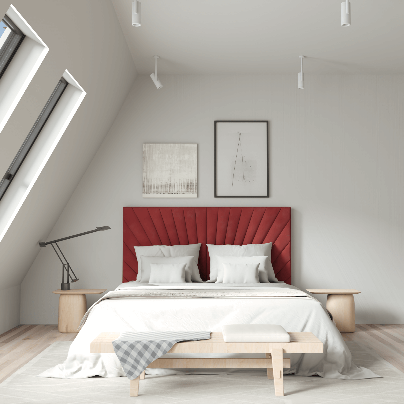 Lucia Bed With High Refined Headboard