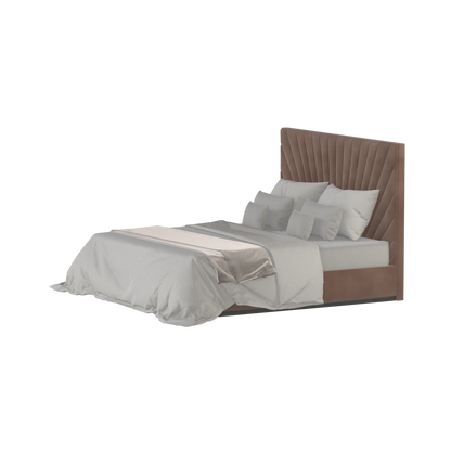 Lucia Bed With High Refined Headboard