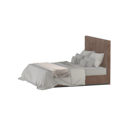 Lucia Bed With High Refined Headboard