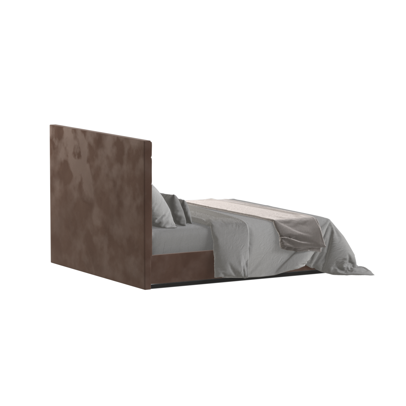 Lucia Bed With High Refined Headboard
