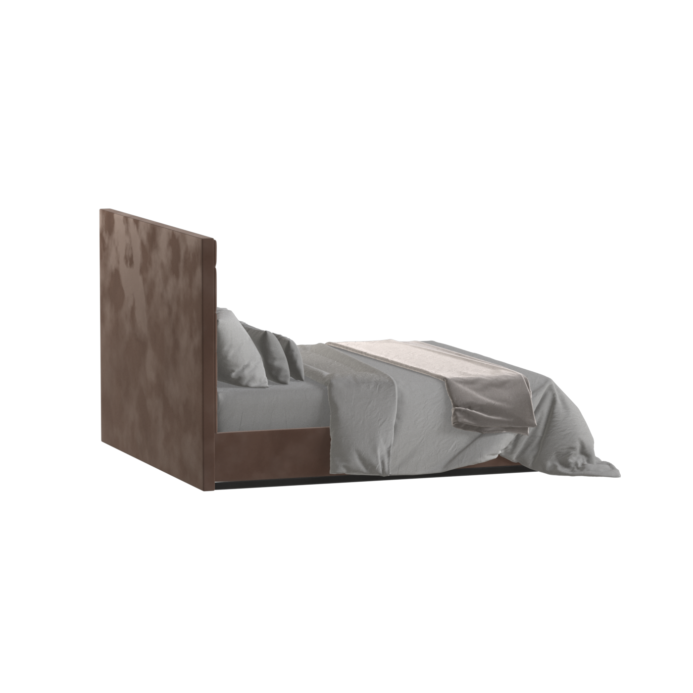 Lucia Bed With High Refined Headboard