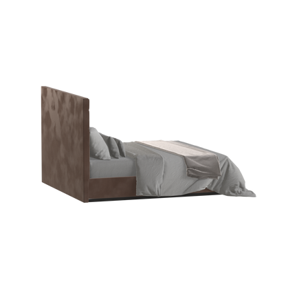 Lucia Bed With High Refined Headboard