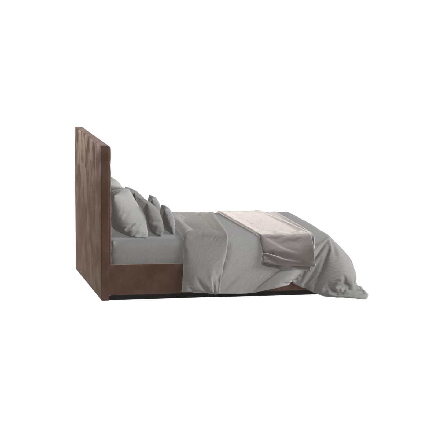 Lucia Bed With High Refined Headboard