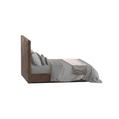 Lucia Bed With High Refined Headboard