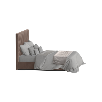 Lucia Bed With High Refined Headboard