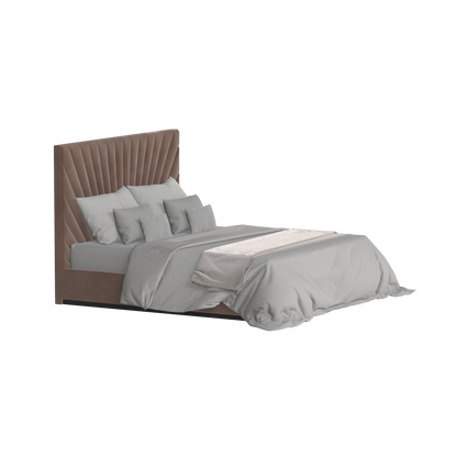 Lucia Bed With High Refined Headboard