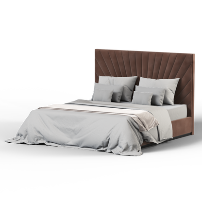 Lucia Bed With High Refined Headboard