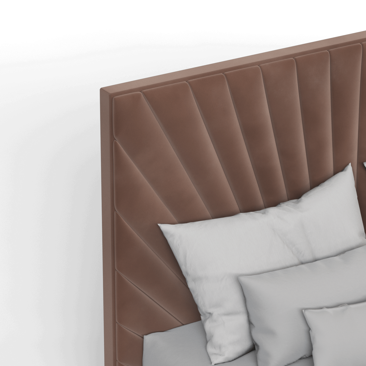 Lucia Bed With High Refined Headboard