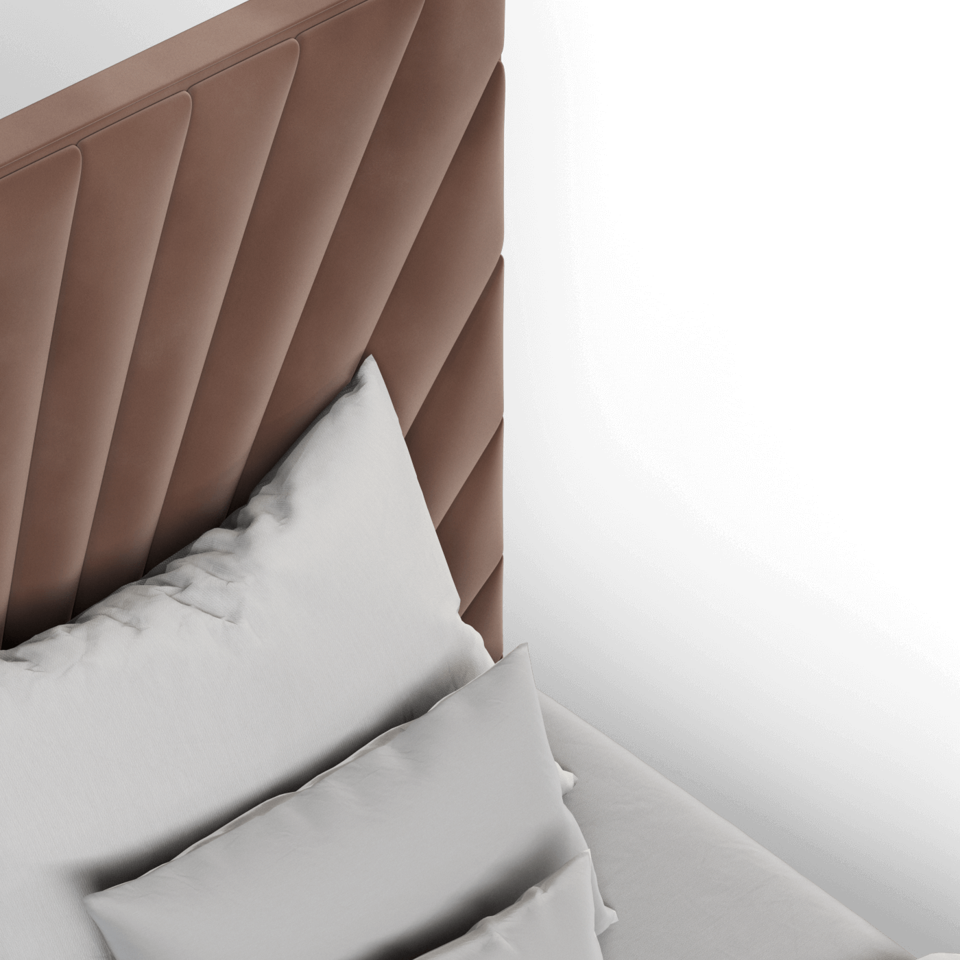 Lucia Bed With High Refined Headboard