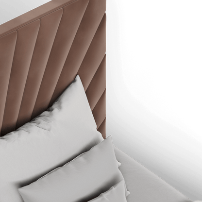 Lucia Bed With High Refined Headboard