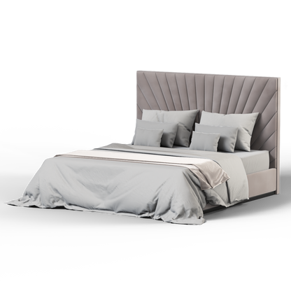 Lucia Bed With High Refined Headboard
