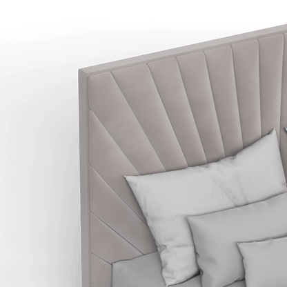 Lucia Bed With High Refined Headboard