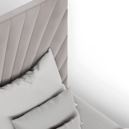 Lucia Bed With High Refined Headboard