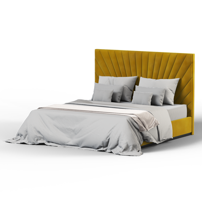 Lucia Bed With High Refined Headboard