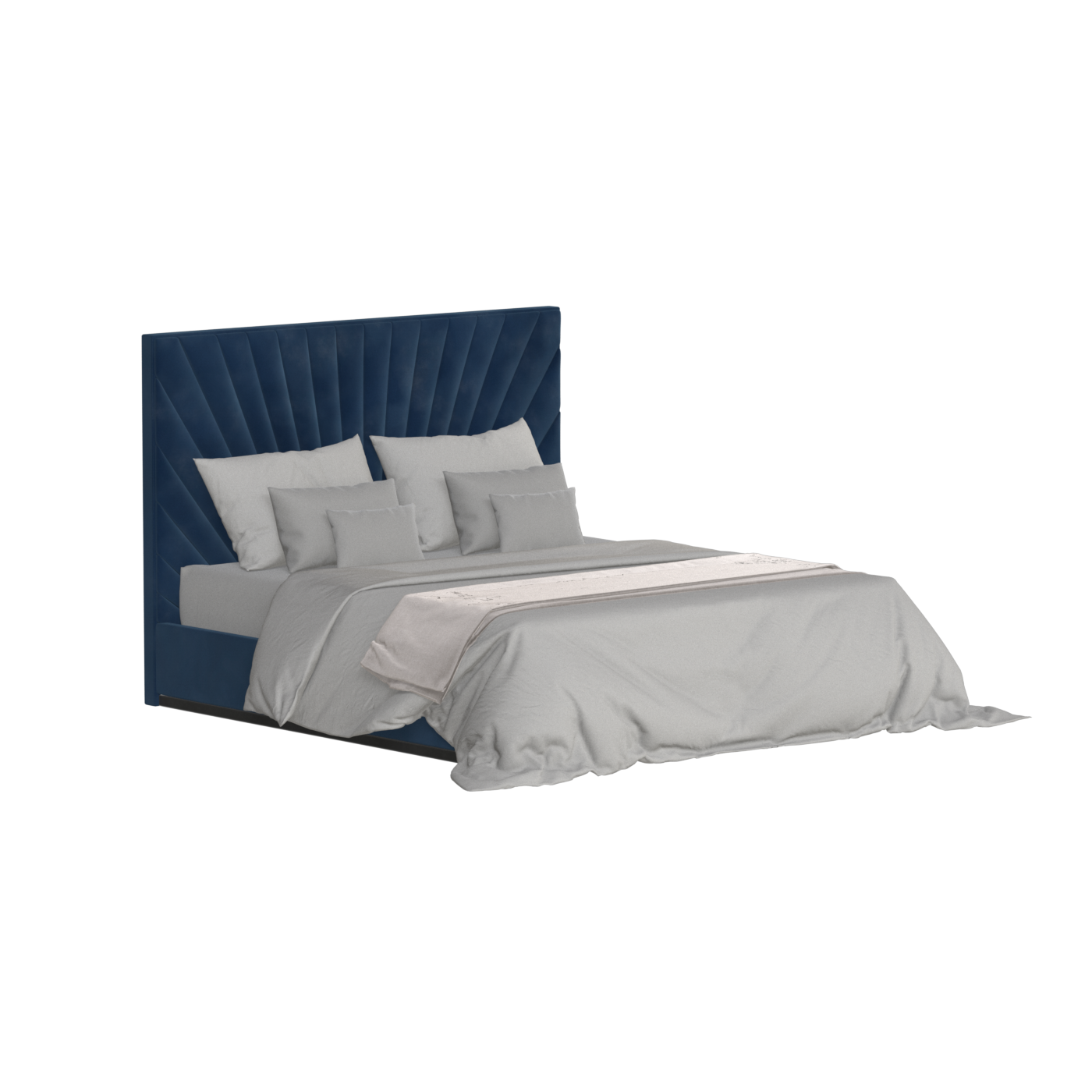Lucia Bed With High Refined Headboard
