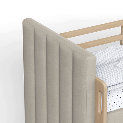 Paolo Bunk Bed with Soft Upholstery and Beechwood Accents