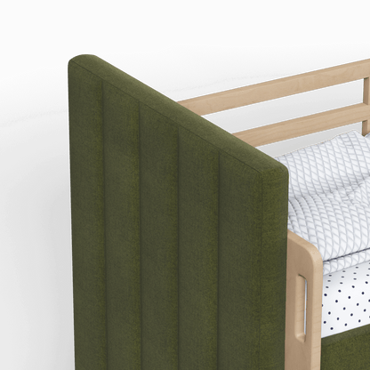 Paolo Bunk Bed with Soft Upholstery and Beechwood Accents