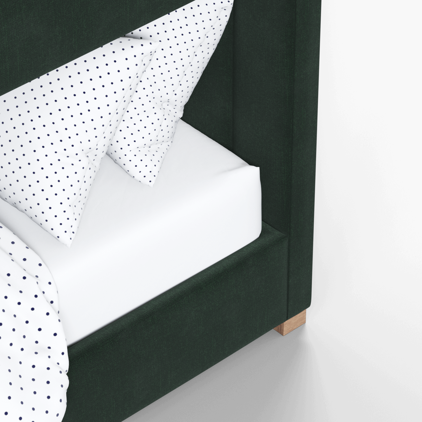 Paolo Bunk Bed with Soft Upholstery and Beechwood Accents