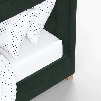 Paolo Bunk Bed with Soft Upholstery and Beechwood Accents