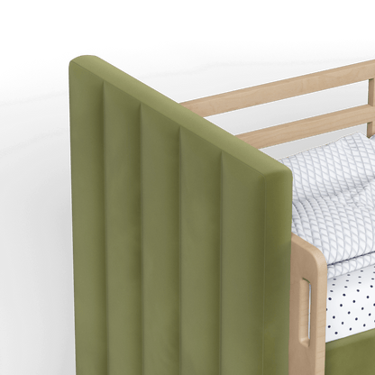 Paolo Bunk Bed with Soft Upholstery and Beechwood Accents
