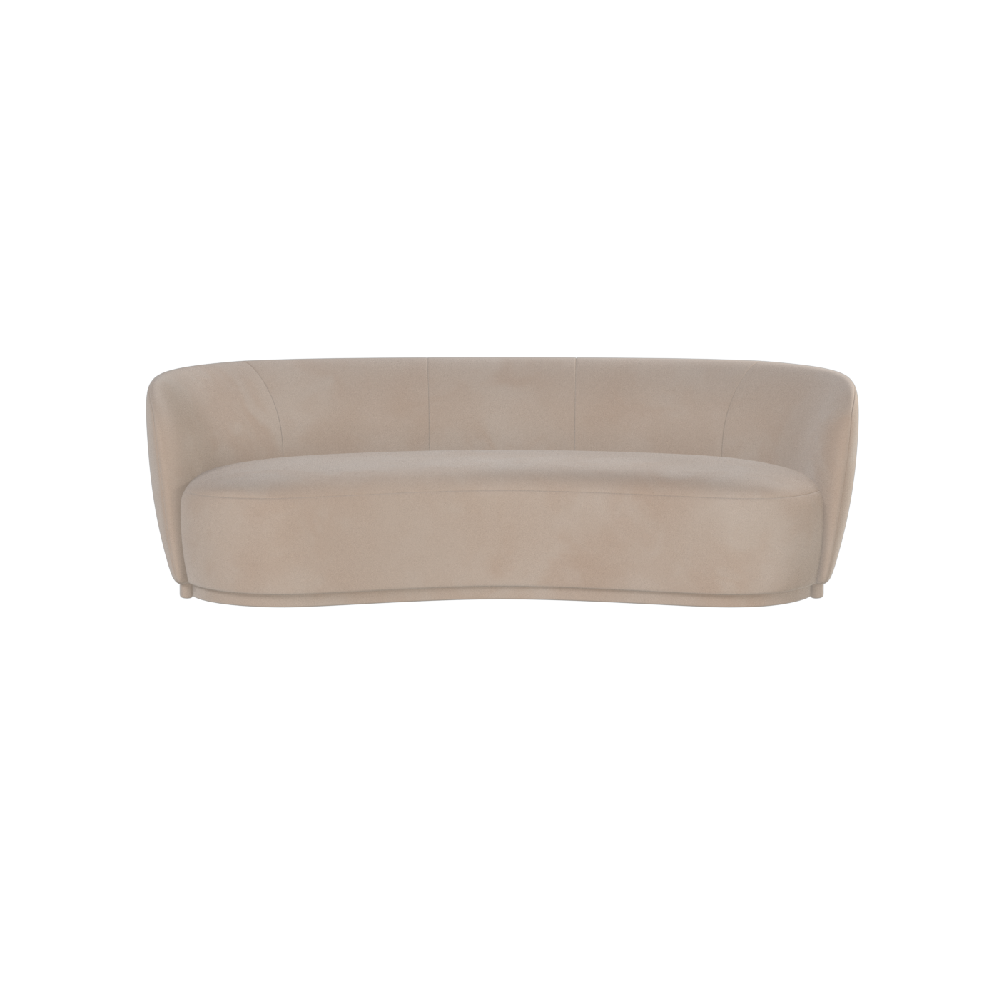 Posh Sofa - Curved Back Sofa with Continuous Base