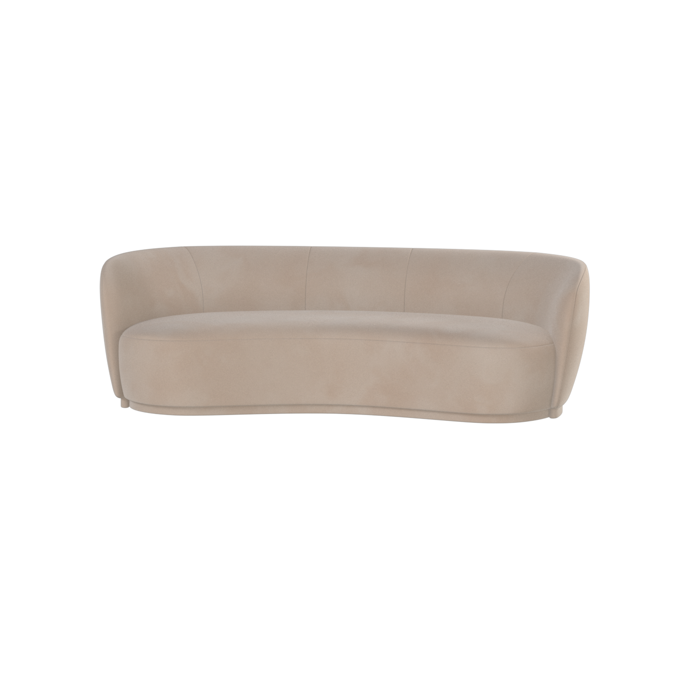 Posh Sofa - Curved Back Sofa with Continuous Base