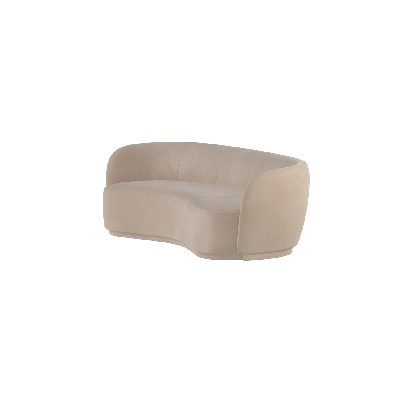 Posh Sofa - Curved Back Sofa with Continuous Base