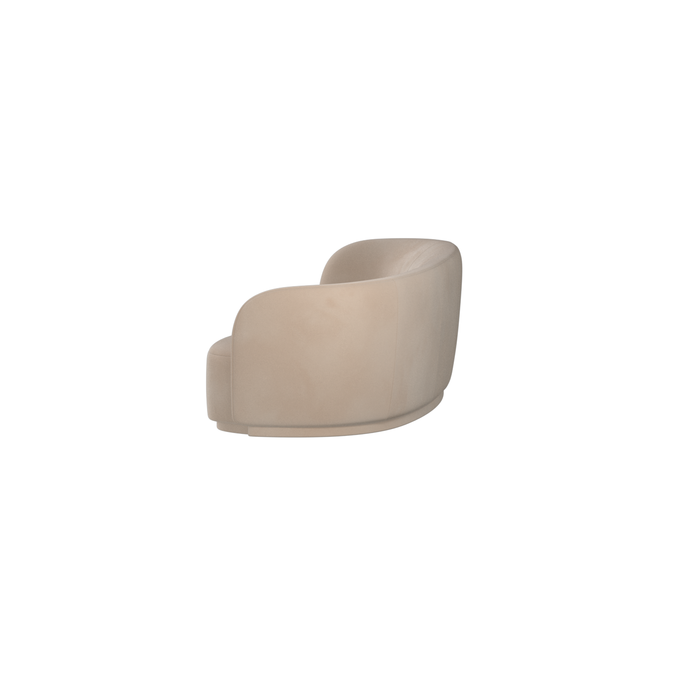 Posh Sofa - Curved Back Sofa with Continuous Base