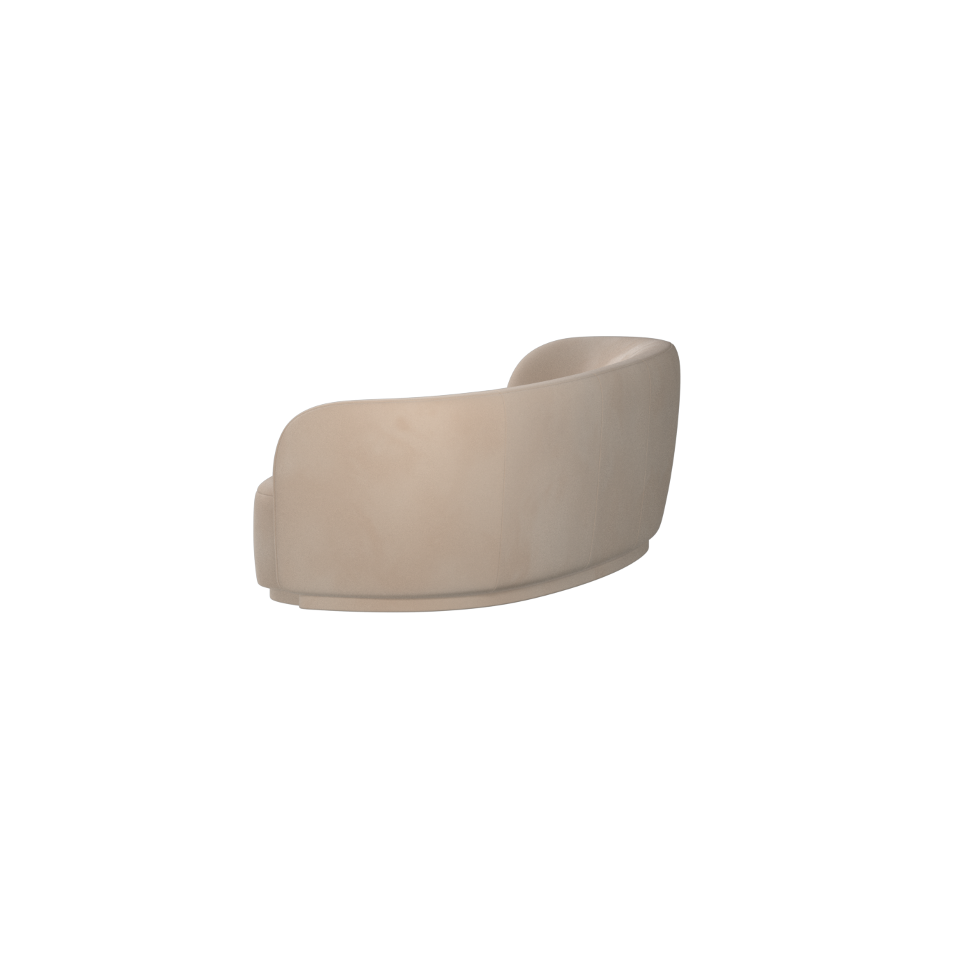 Posh Sofa - Curved Back Sofa with Continuous Base