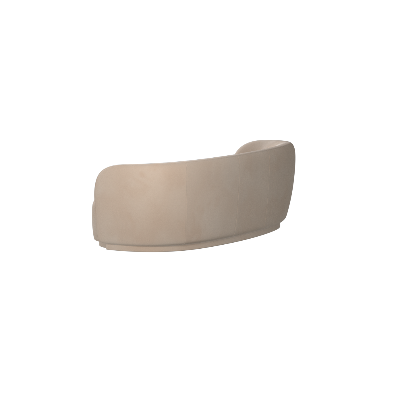 Posh Sofa - Curved Back Sofa with Continuous Base
