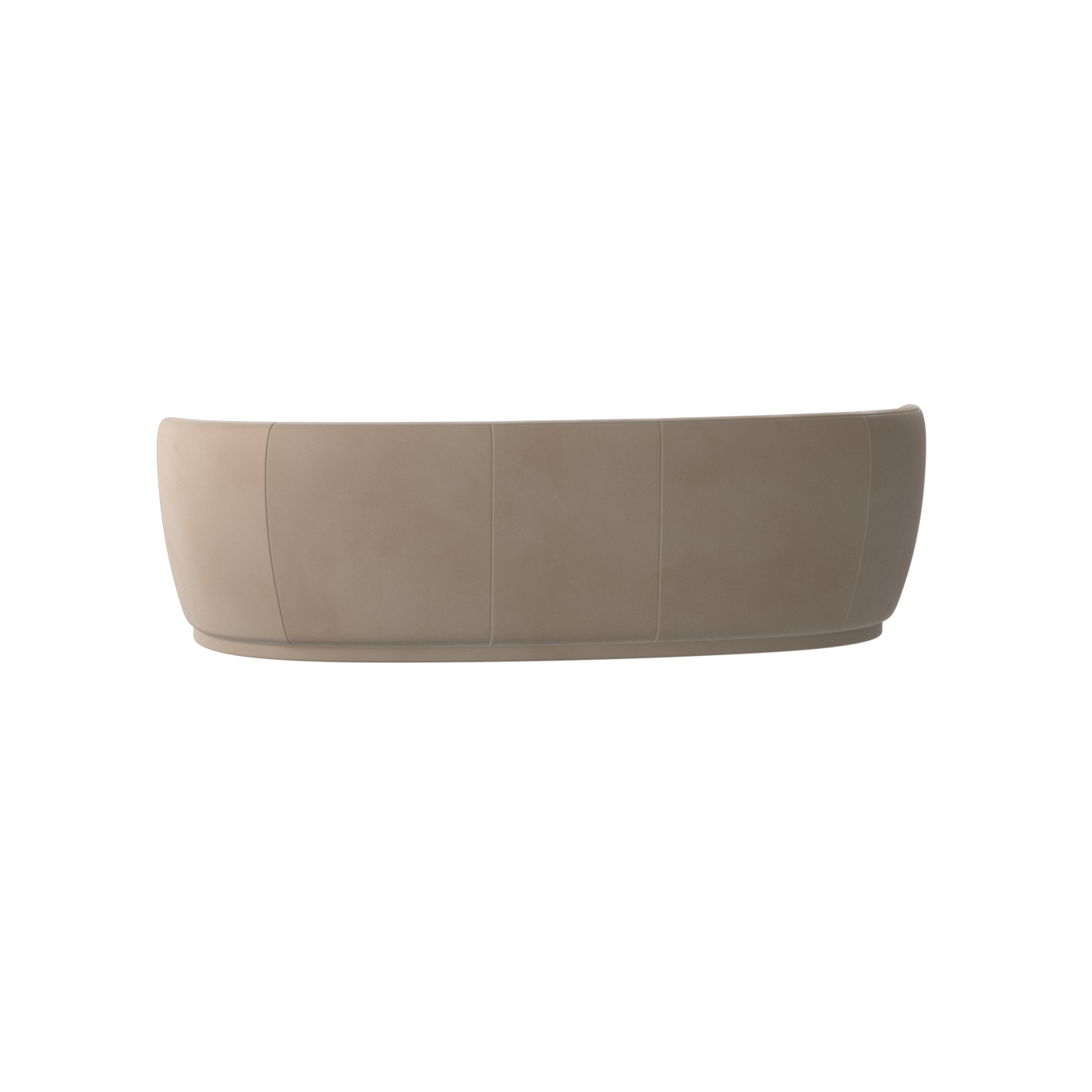 Posh Sofa - Curved Back Sofa with Continuous Base
