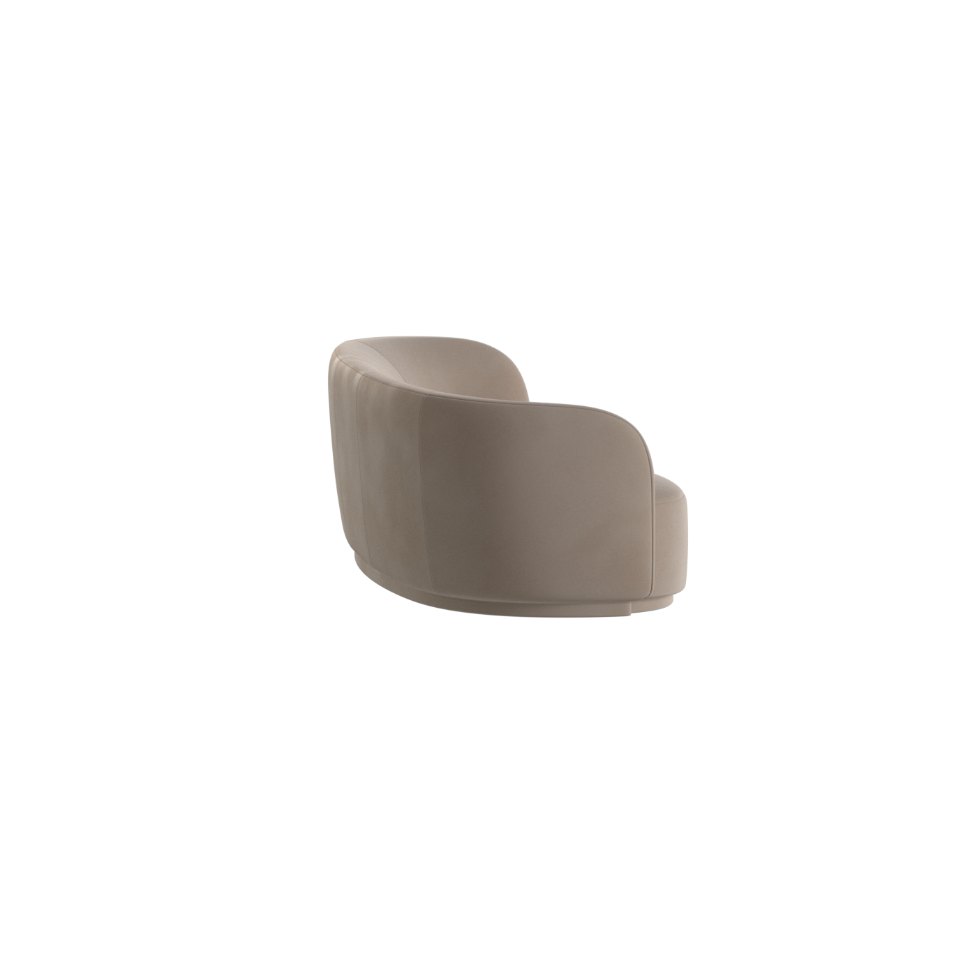 Posh Sofa - Curved Back Sofa with Continuous Base