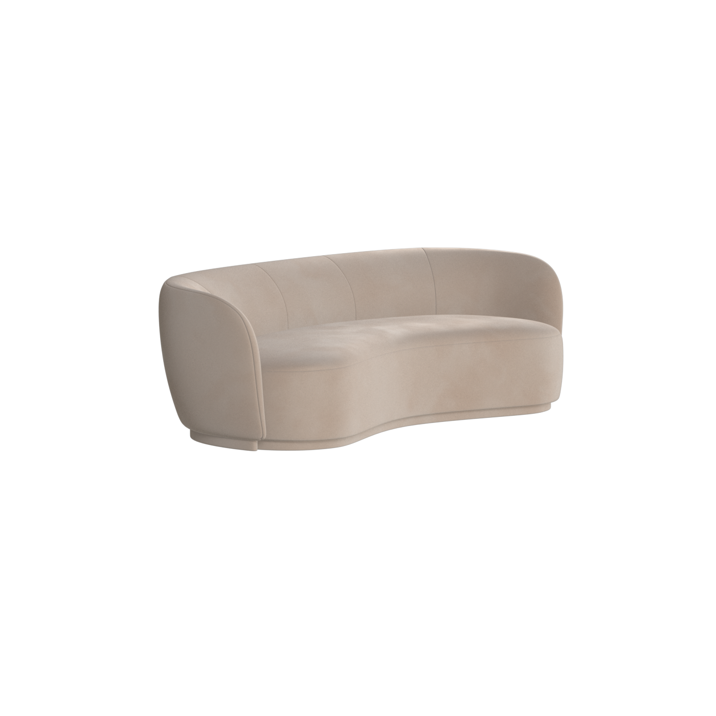 Posh Sofa - Curved Back Sofa with Continuous Base