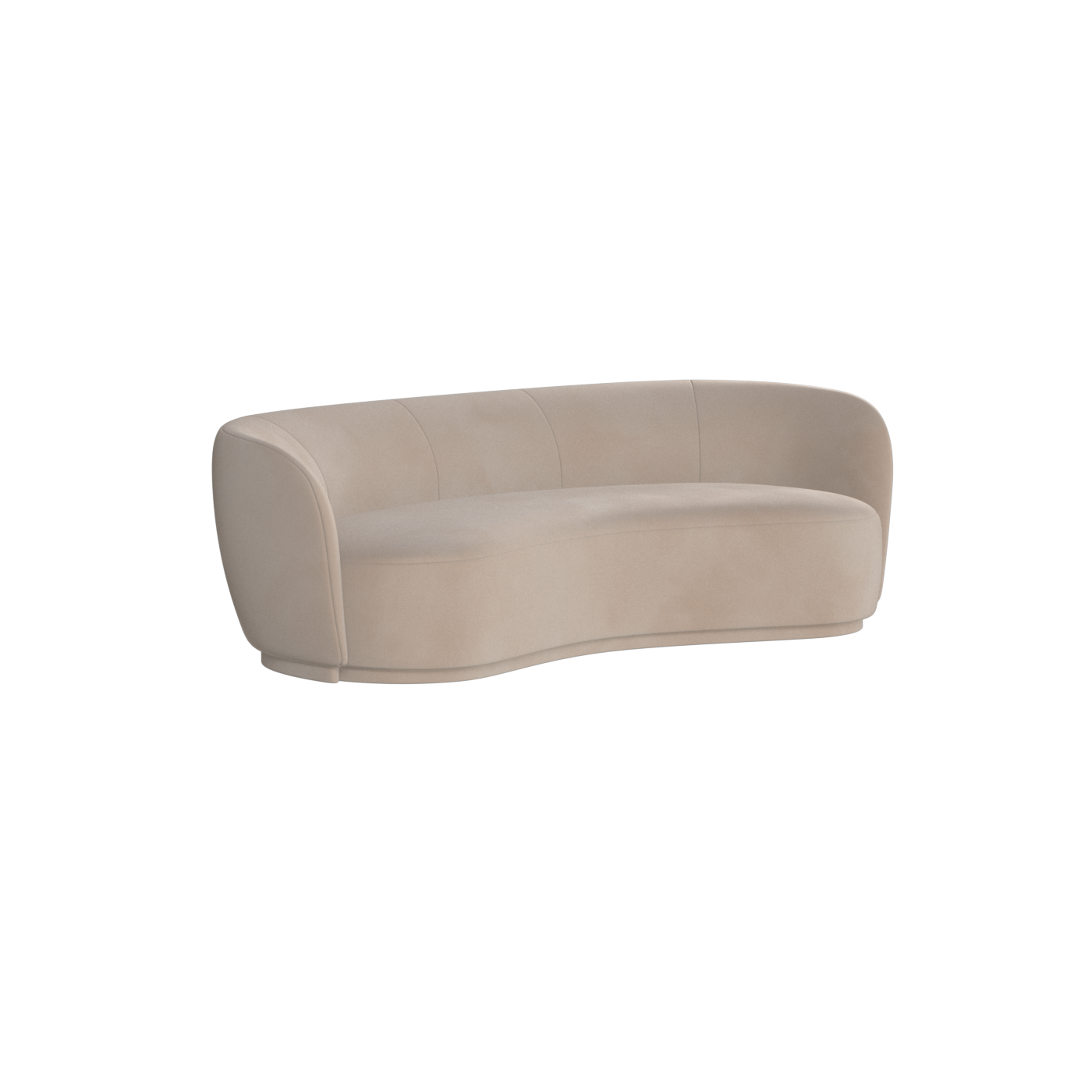 Posh Sofa - Curved Back Sofa with Continuous Base