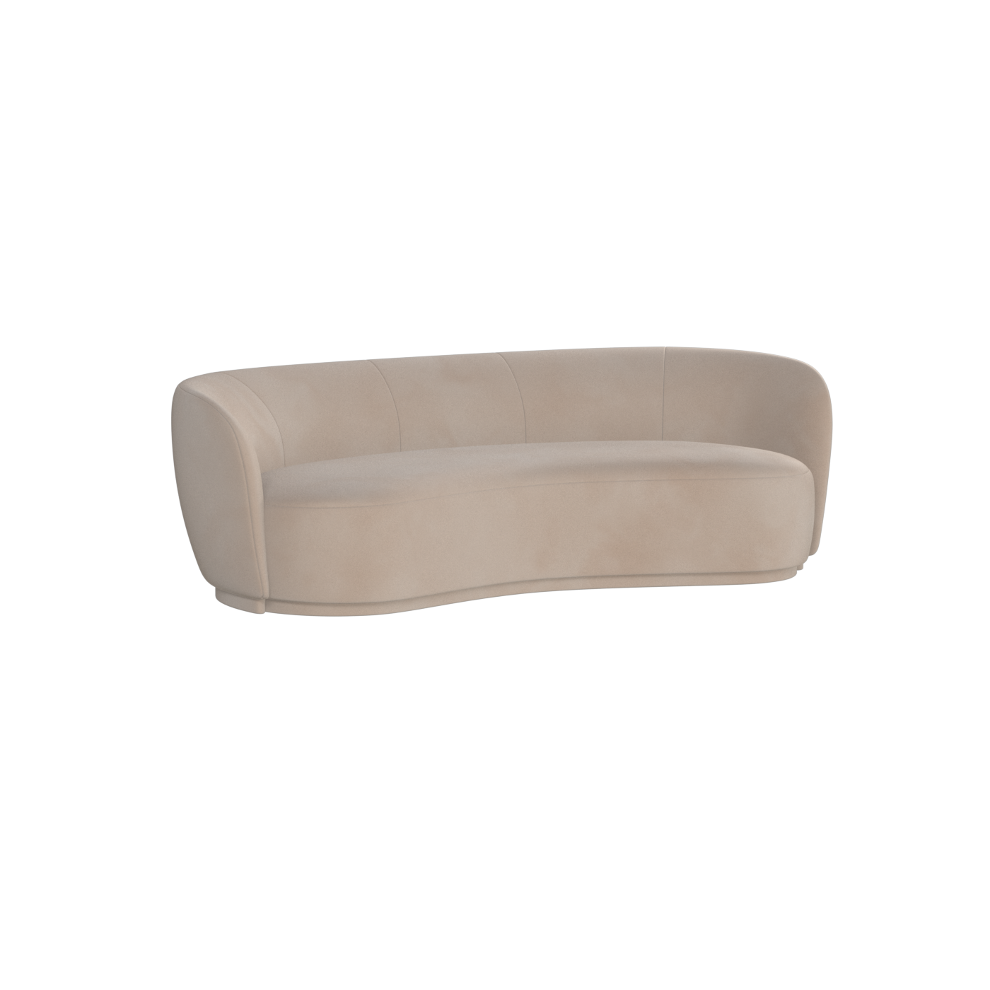 Posh Sofa - Curved Back Sofa with Continuous Base