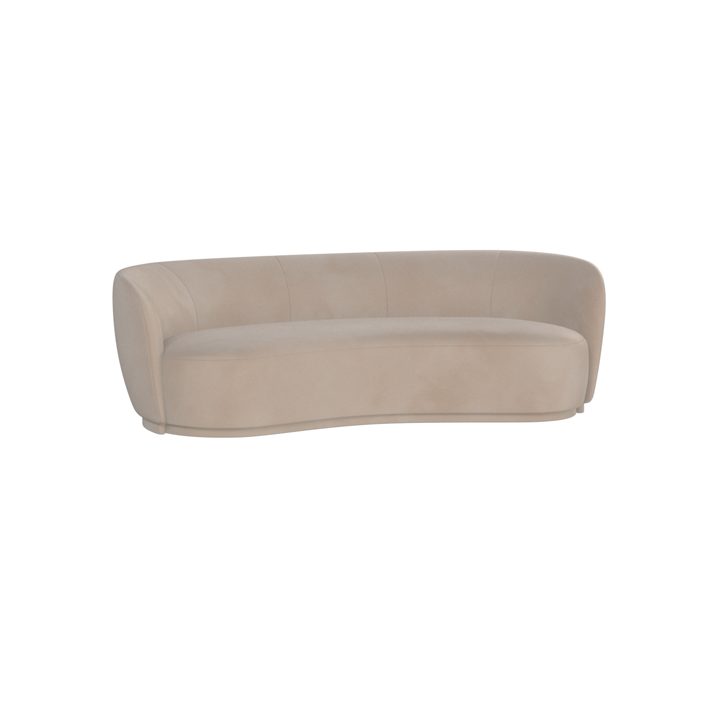 Posh Sofa - Curved Back Sofa with Continuous Base