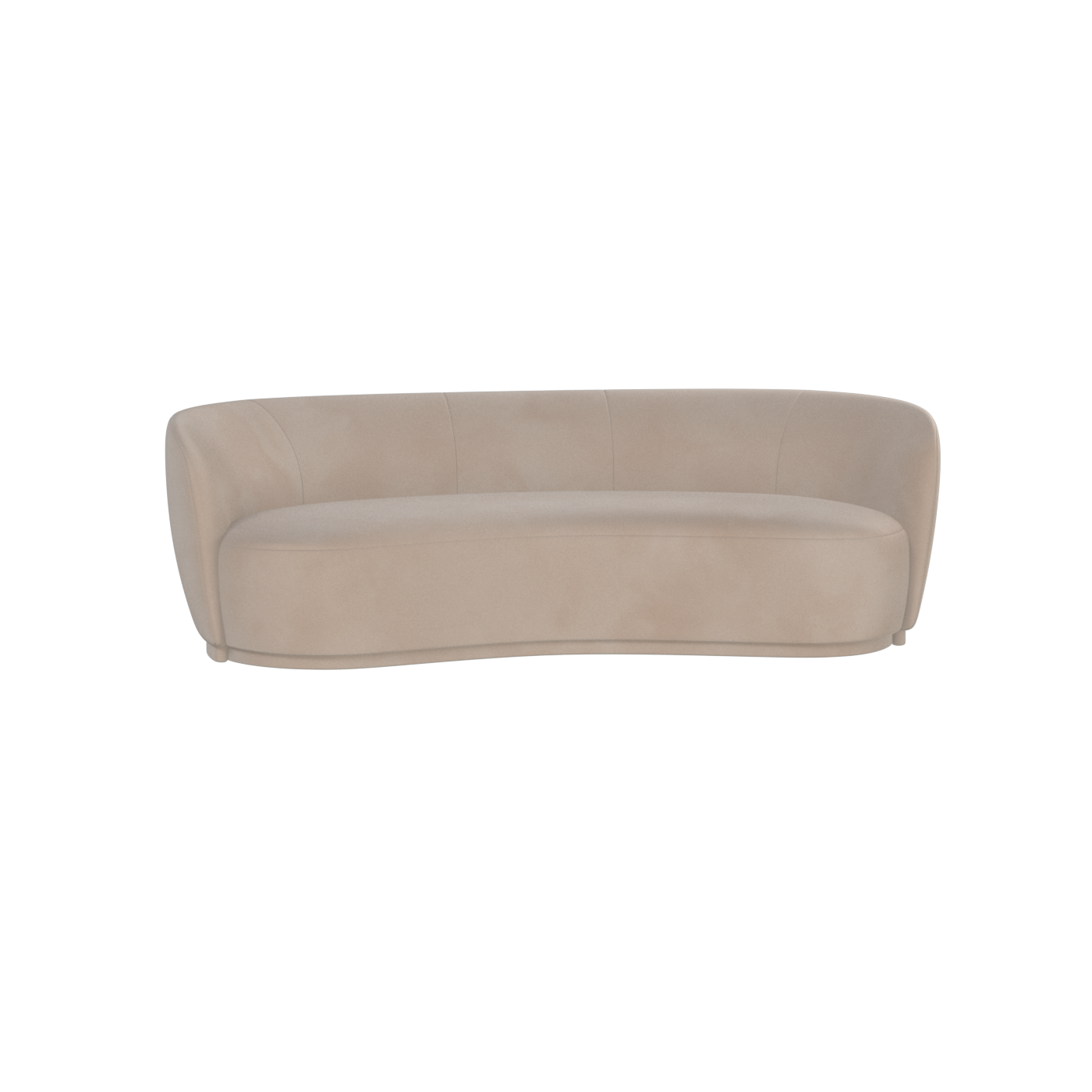 Posh Sofa - Curved Back Sofa with Continuous Base
