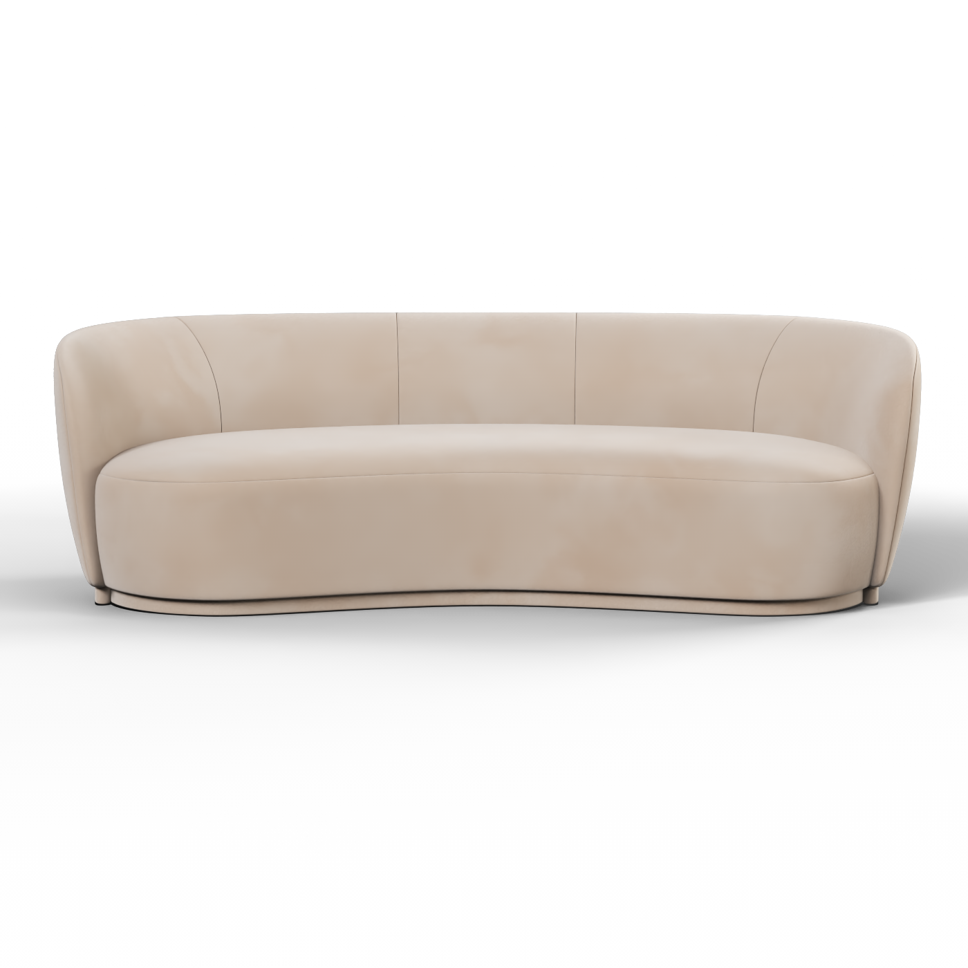 Posh Sofa - Curved Back Sofa with Continuous Base