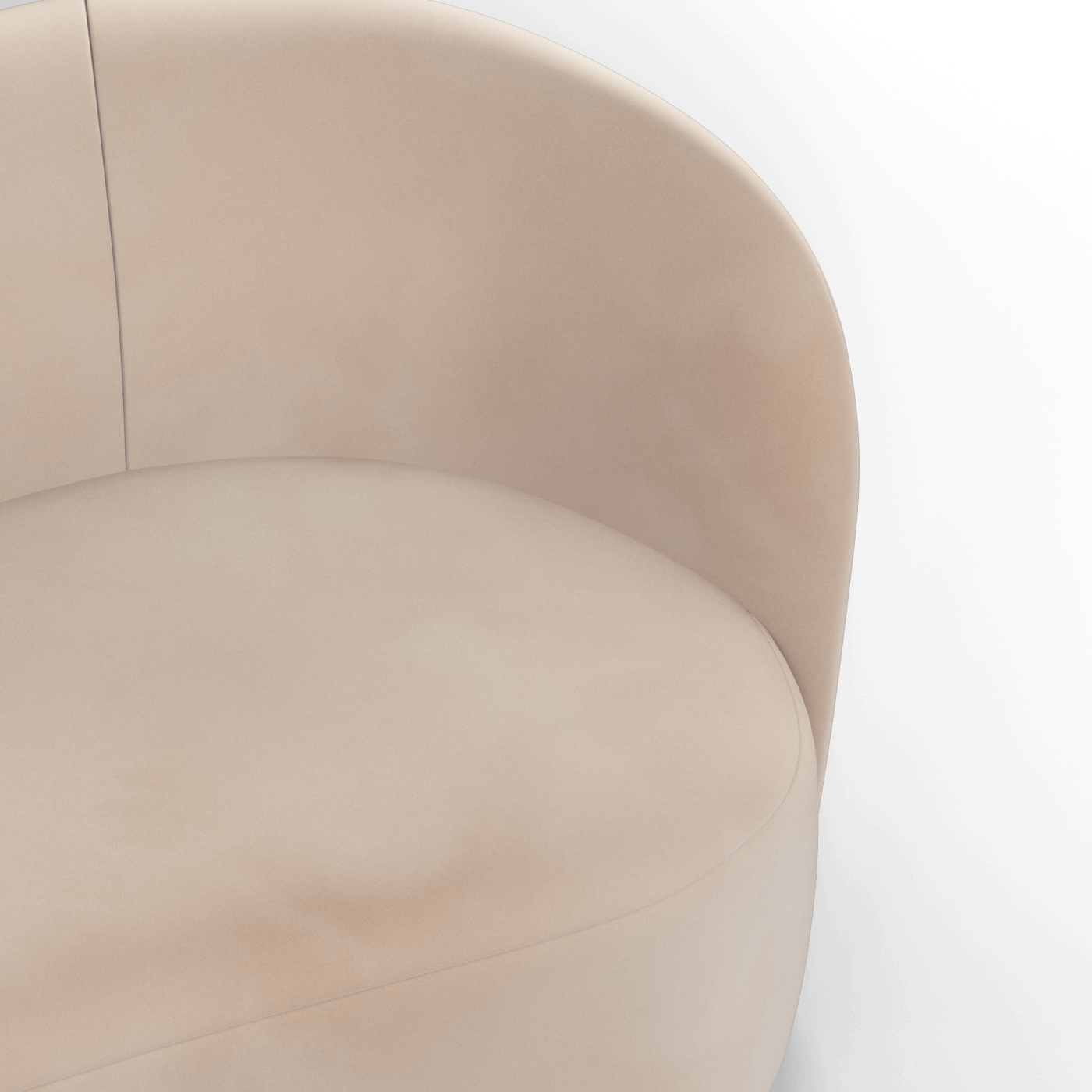 Posh Sofa - Curved Back Sofa with Continuous Base
