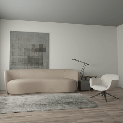 Posh Sofa - Curved Back Sofa with Continuous Base