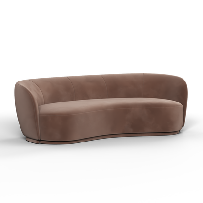 Posh Sofa - Curved Back Sofa with Continuous Base