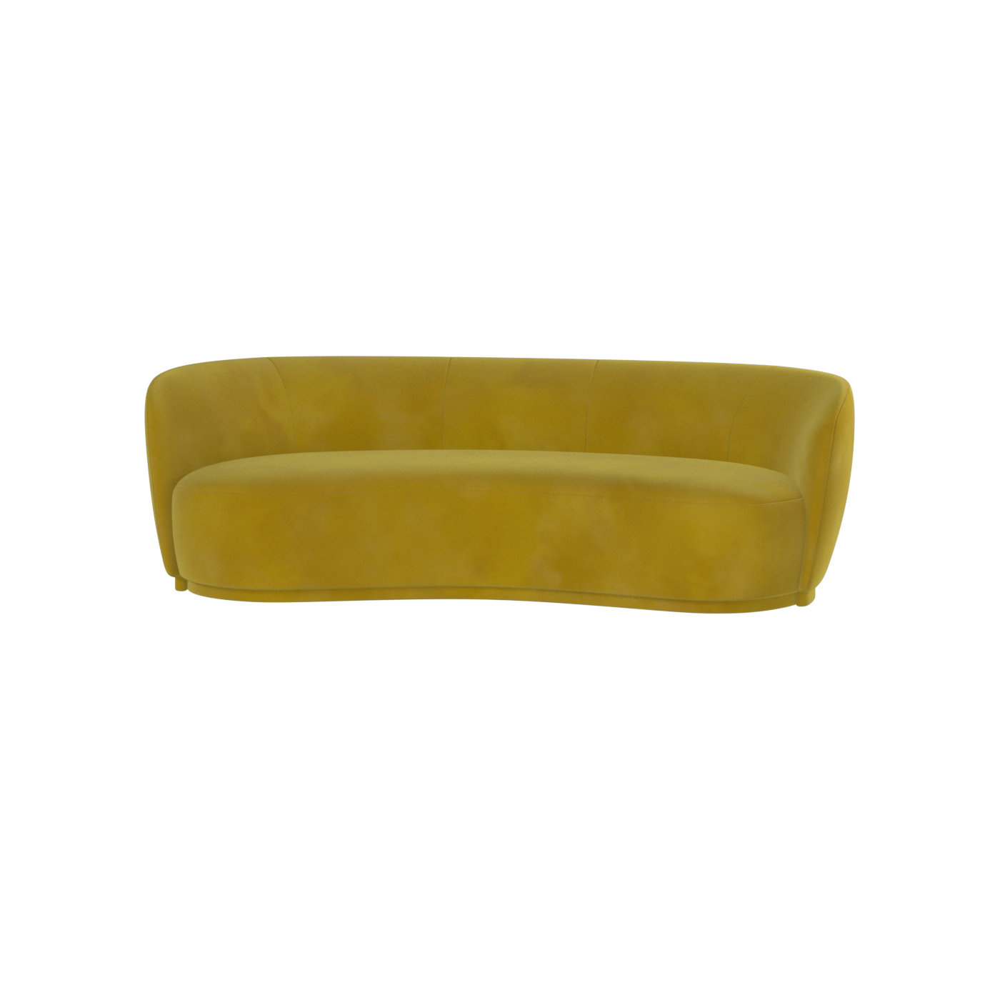 Canapé Posh - Canapé à dossier incurvé avec base continue