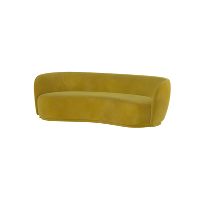 Canapé Posh - Canapé à dossier incurvé avec base continue