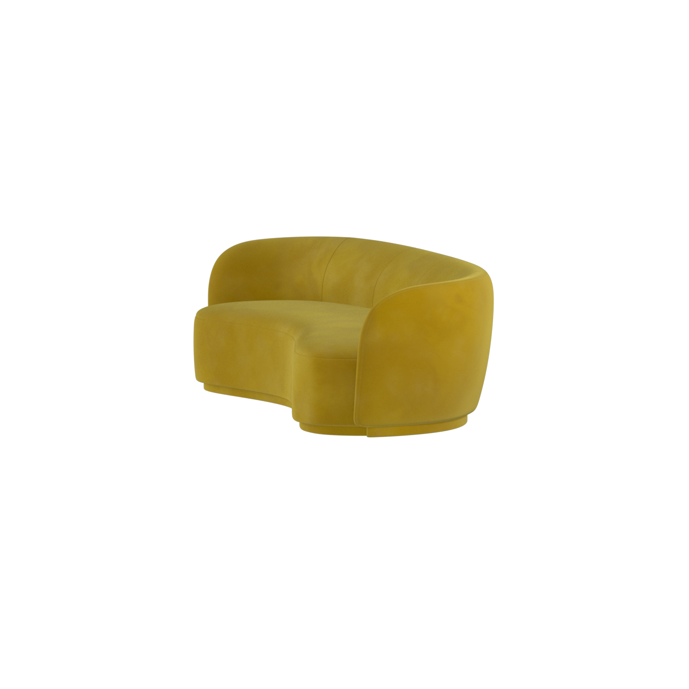 Canapé Posh - Canapé à dossier incurvé avec base continue